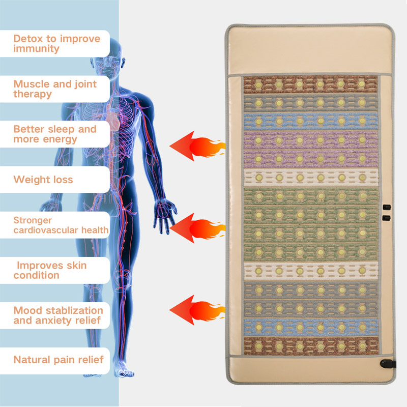 Crystal energy stone infrared ray sauna + Red light therapy mat 5