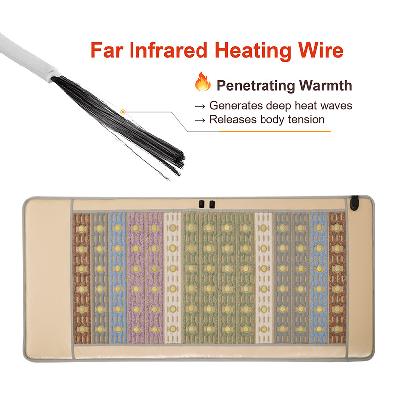 Crystal energy stone infrared ray sauna + Red light therapy mat 6