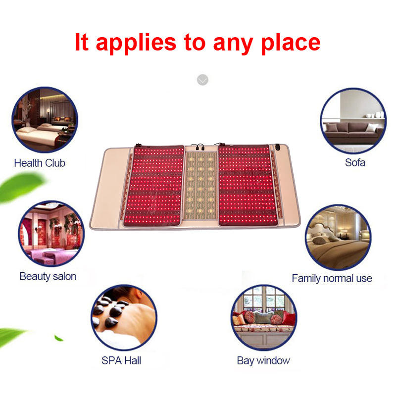 Crystal energy stone infrared ray sauna + Red light therapy mat 7