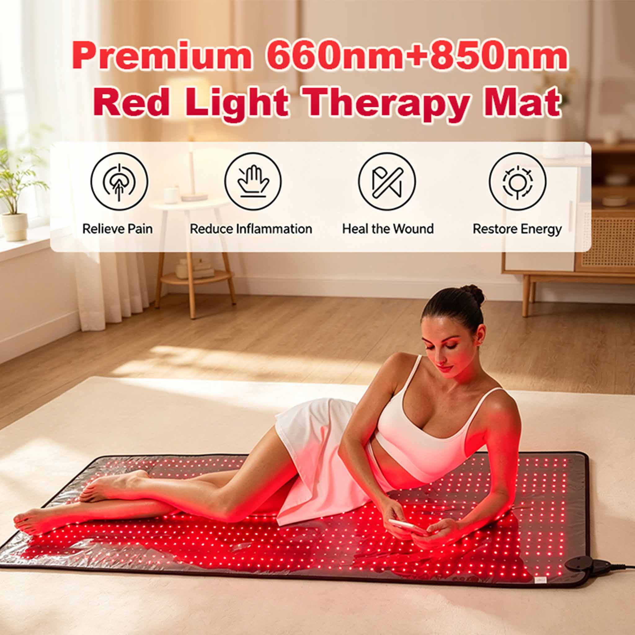 LED Red Light Therapy Mat for Full Body 1