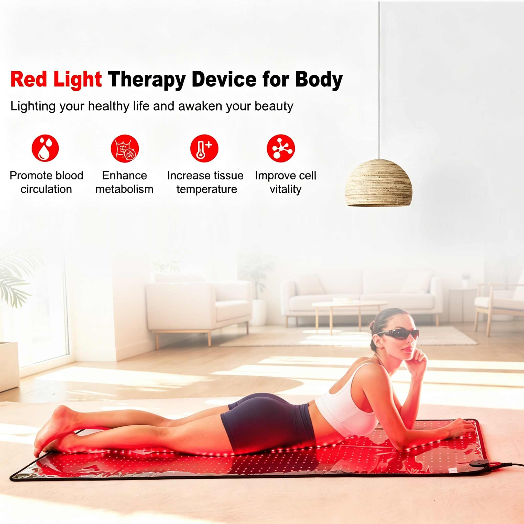 LED Red Light Therapy Mat for Full Body 5