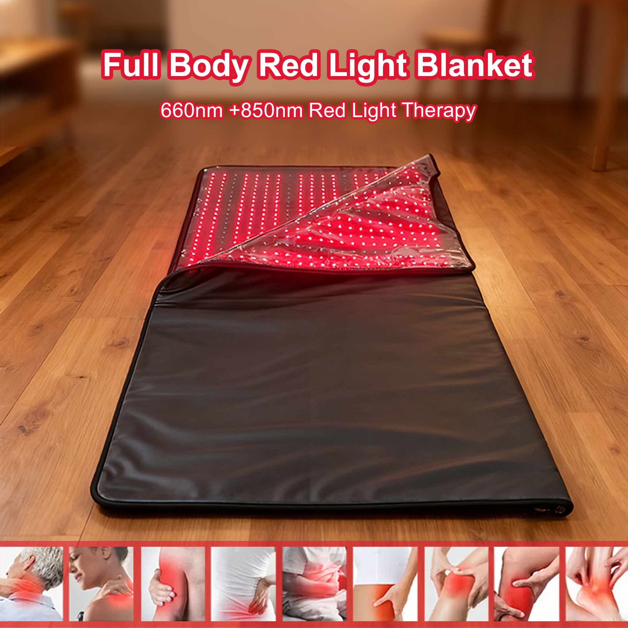 Red Light Blanket With Zipper Design1