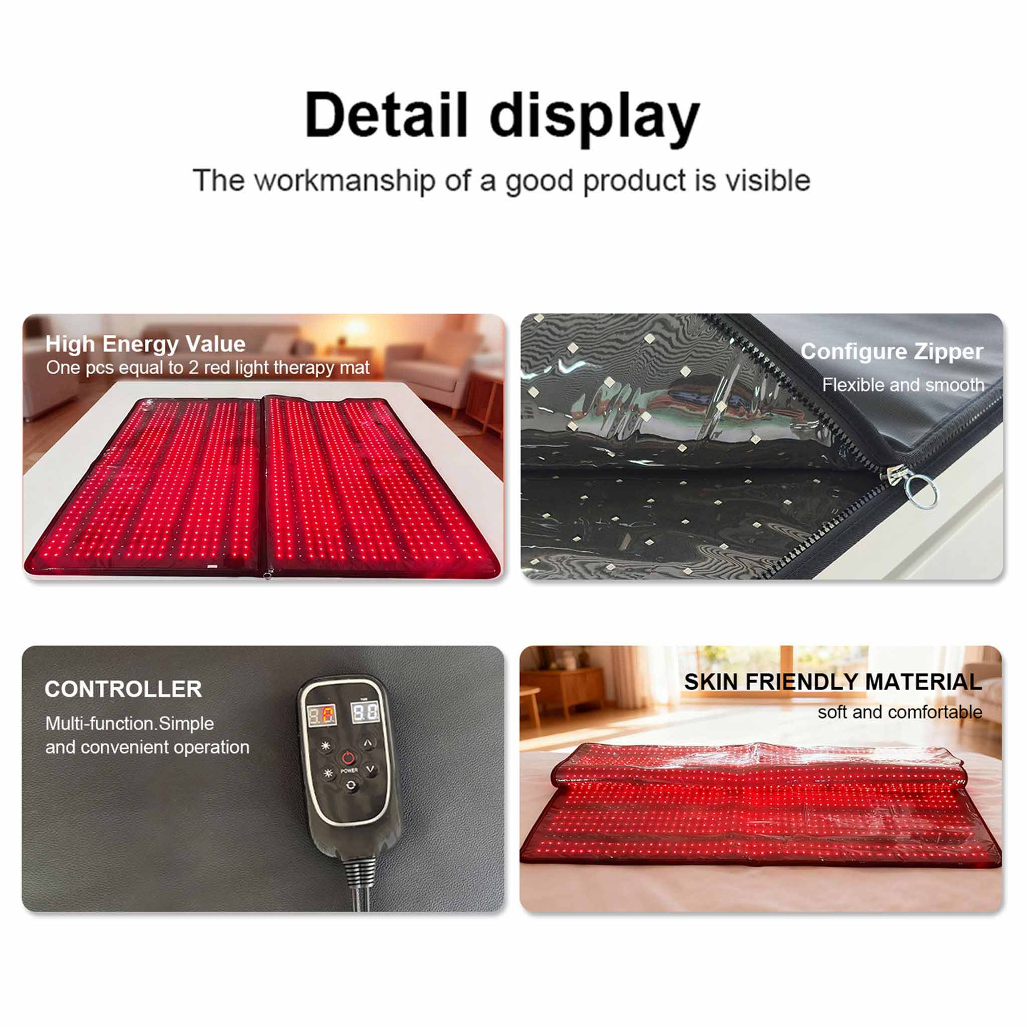 Red Light Blanket With Zipper Design3