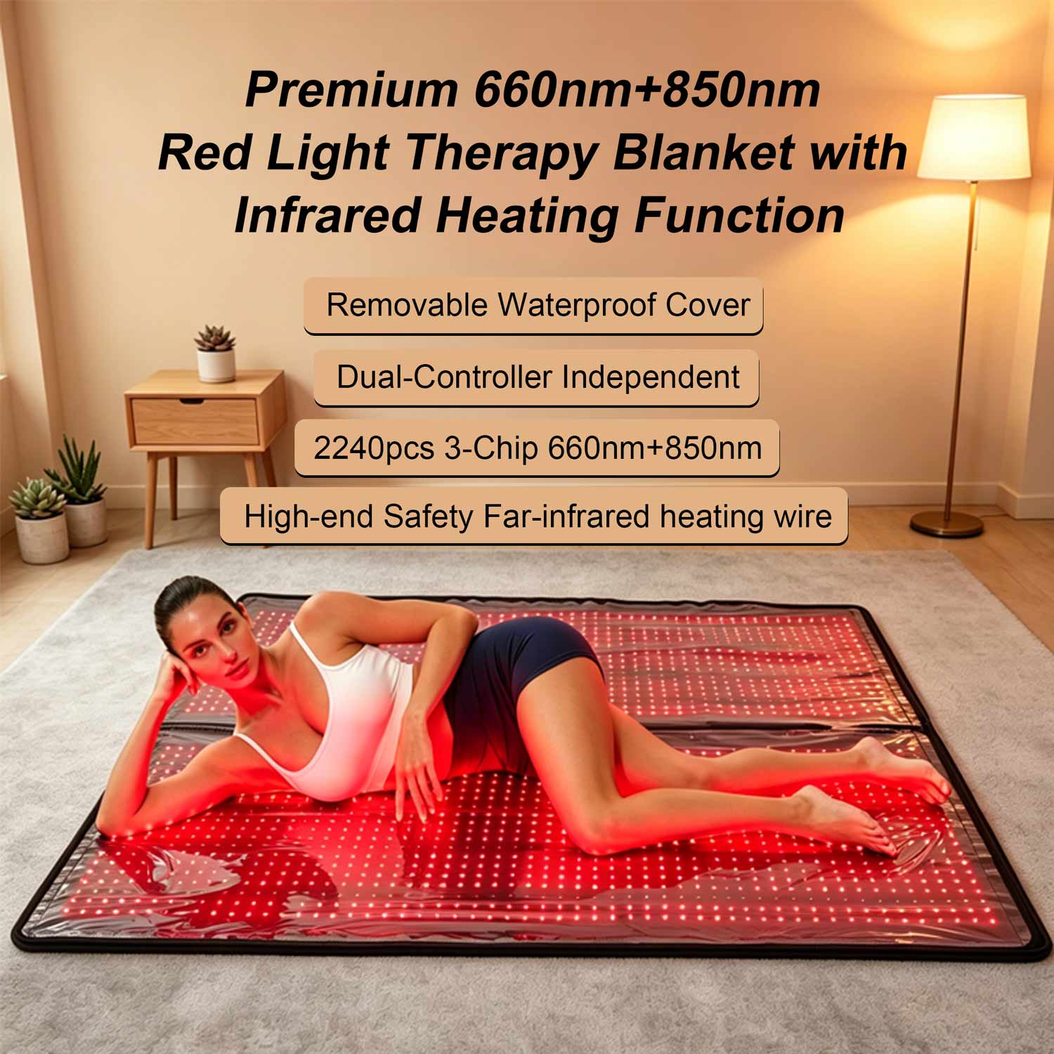 Red light therapy + Infrared ray heating blanket for Full Body1