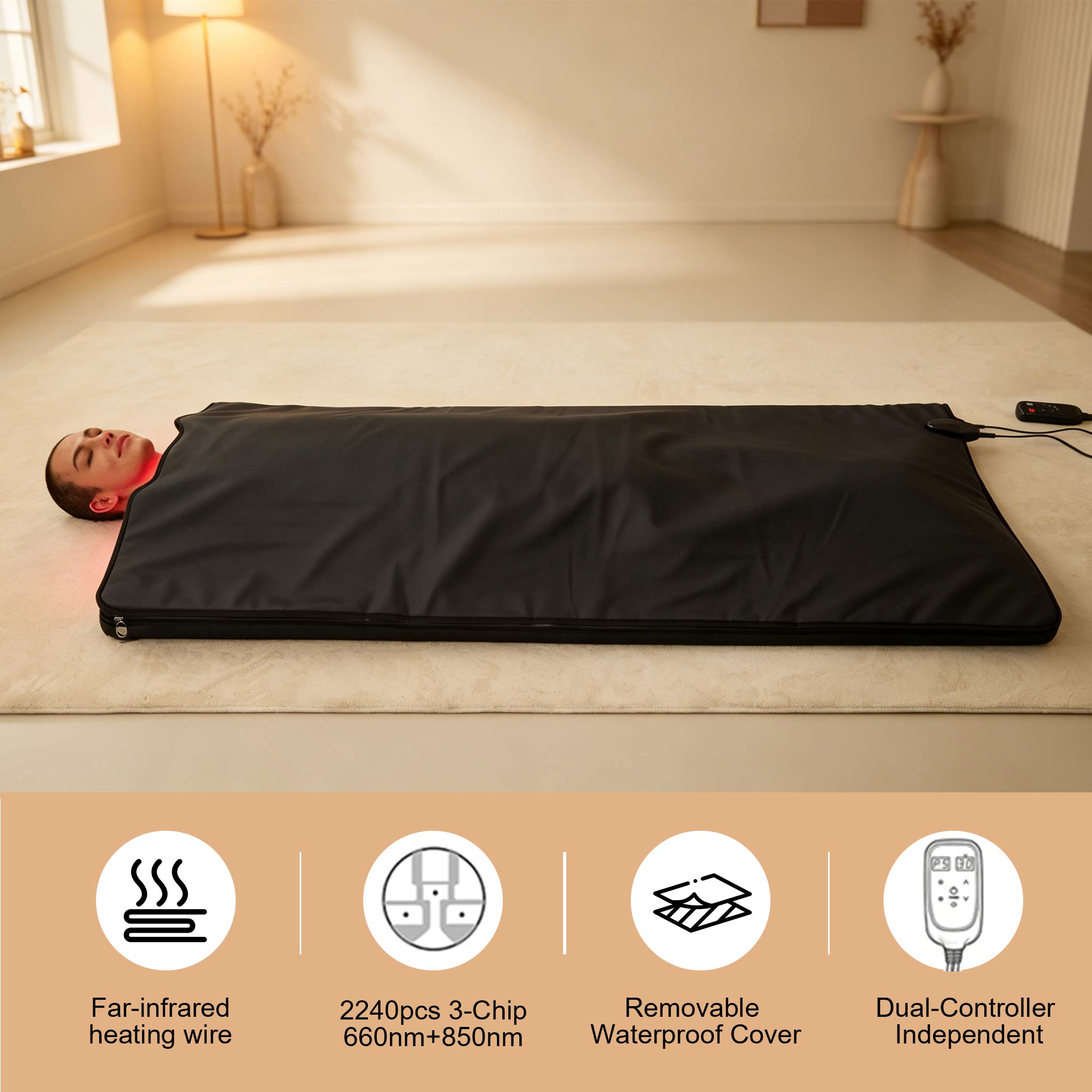 Red light therapy + Infrared ray heating blanket for Full Body4