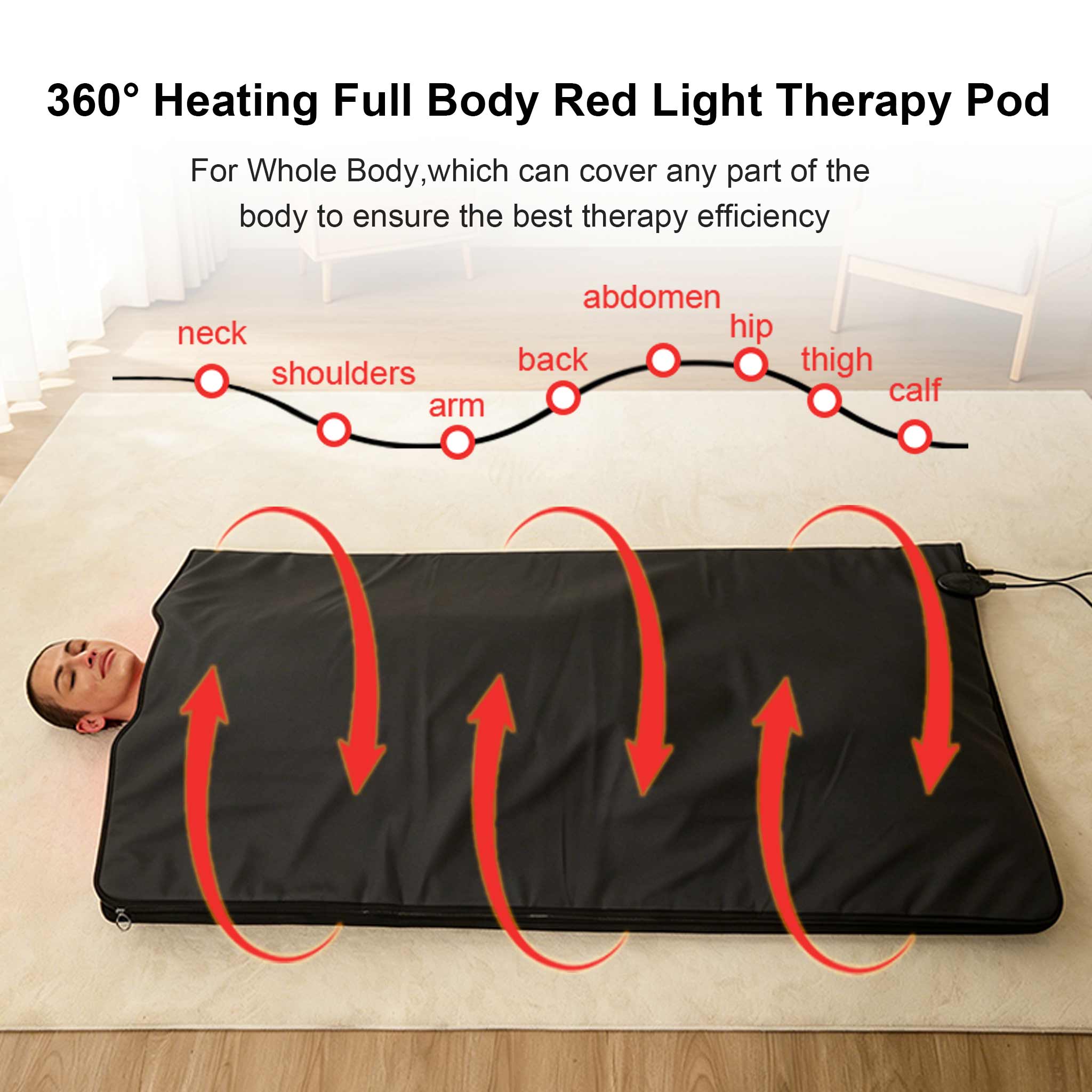 Red light therapy + Infrared ray heating blanket for Full Body6