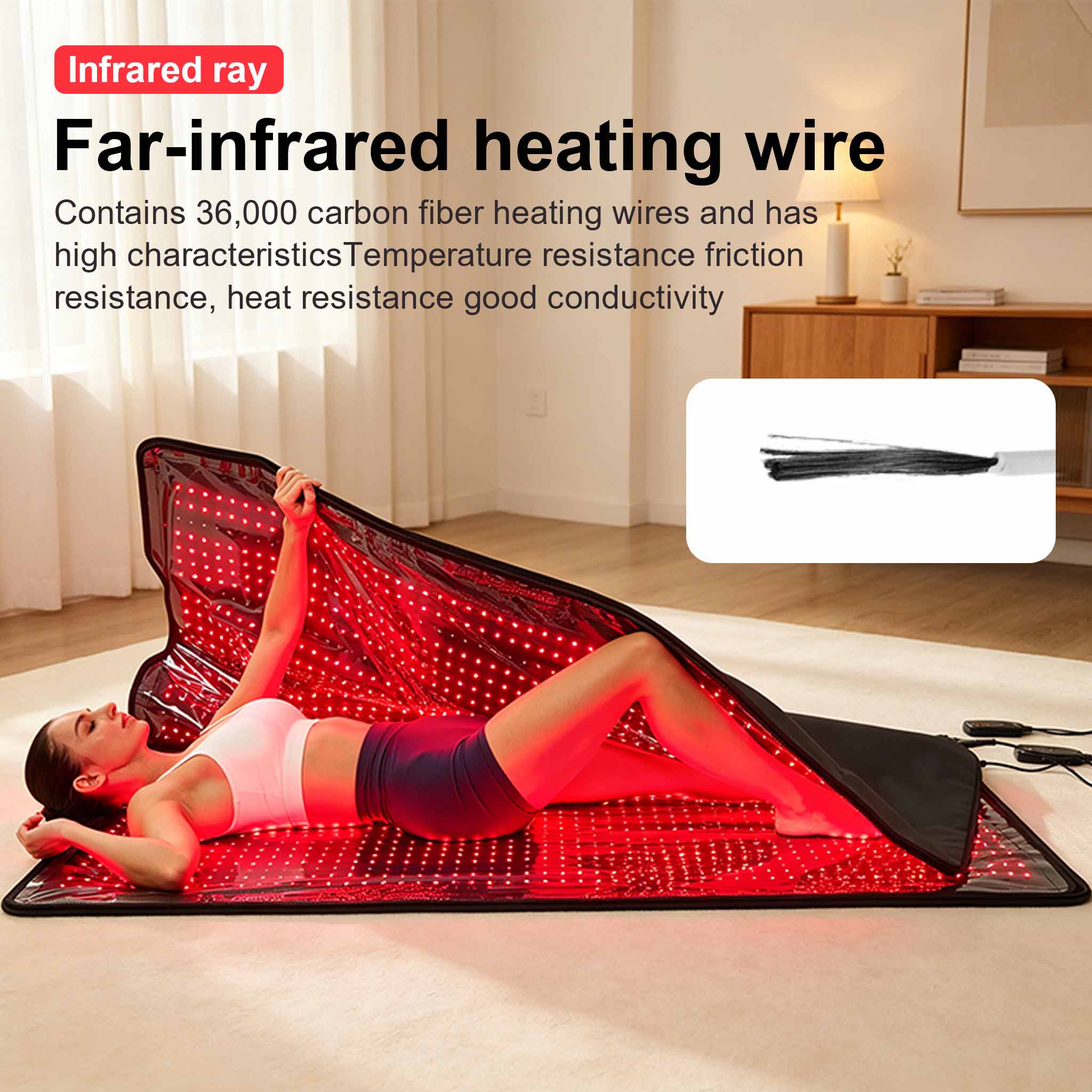 Red light therapy + Infrared ray heating blanket for Full Body7